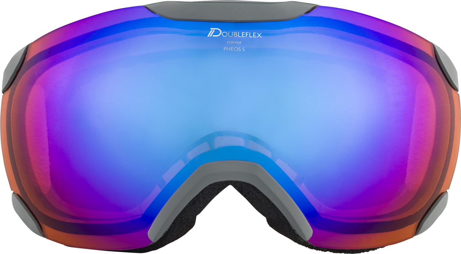 Очки горнолыжные ALPINA Pheos S Q-Lite Grey-Skyblue/Blue S2
