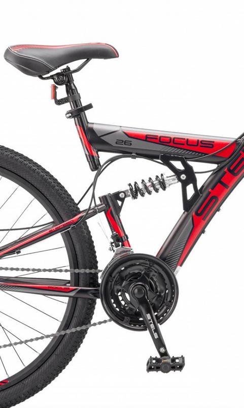 Велосипед Stels Focus MD 26 21-sp V010 2019 Чёрный/Красный