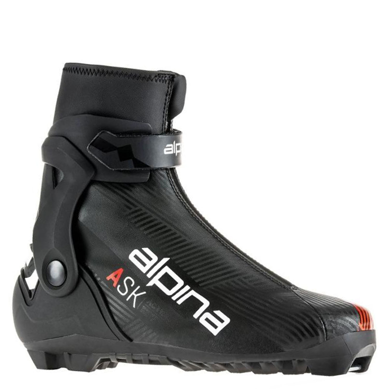 Лыжные ботинки Alpina. Action Skate Black/White/Red