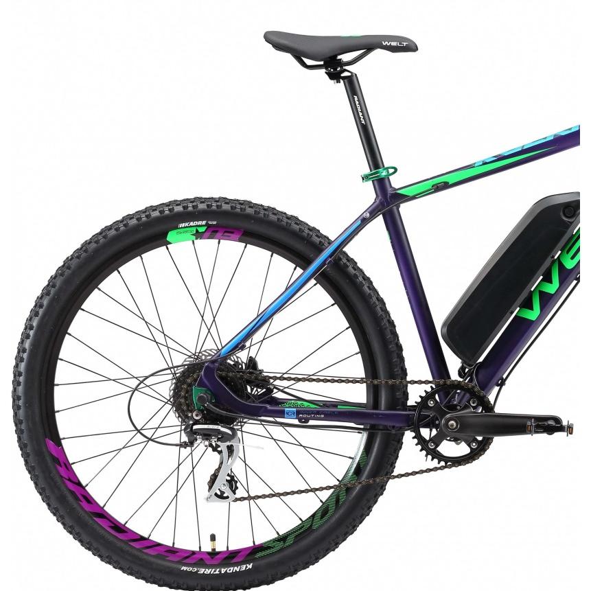 Велосипед Welt Rockfall 1.0 E-Drive 2018 matt violet/green/blue