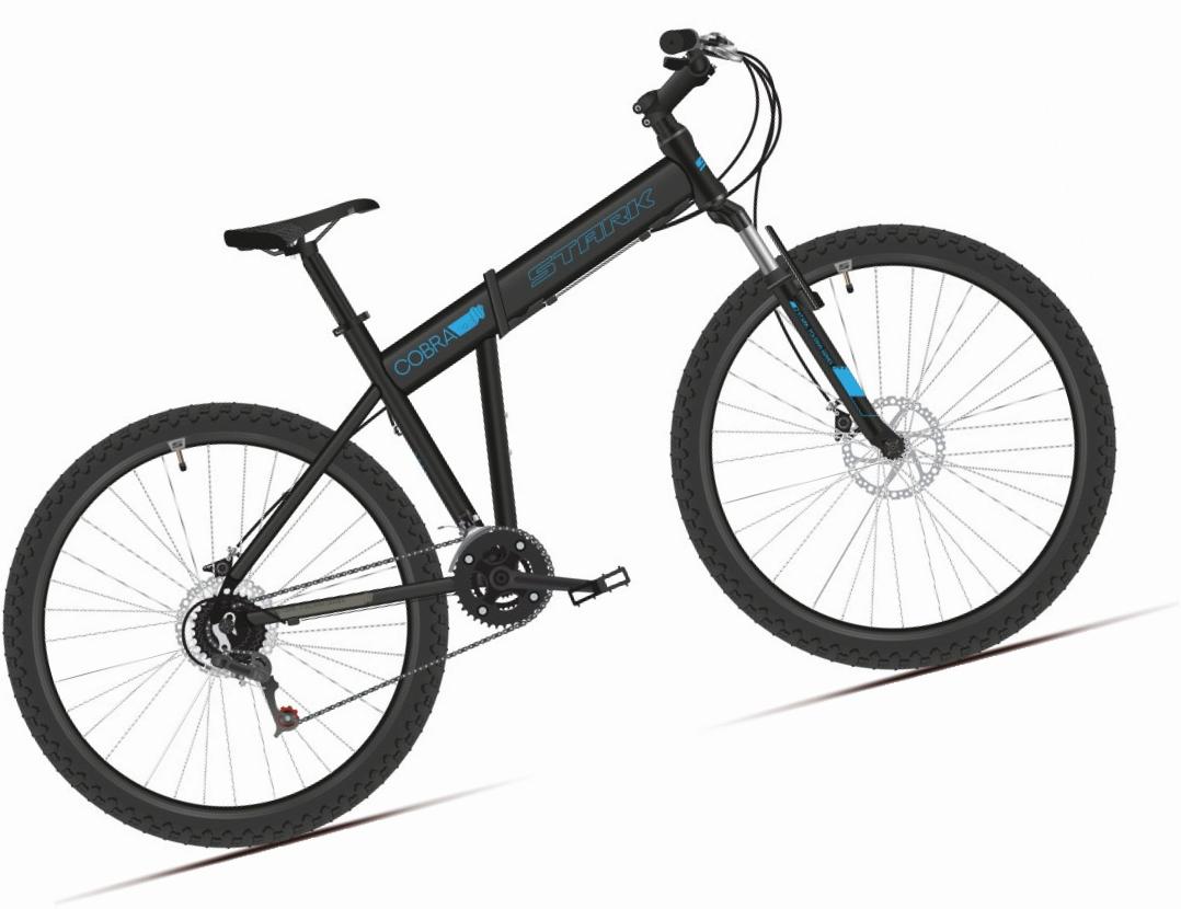 Велосипед Stark Cobra 29.2 D 2019 черный/голубой