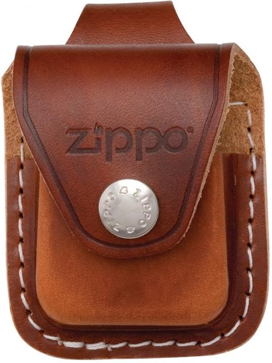 Чехол для зажигалки Zippo для широкой зажигалки, кожаным фикатором на ремень коричневый