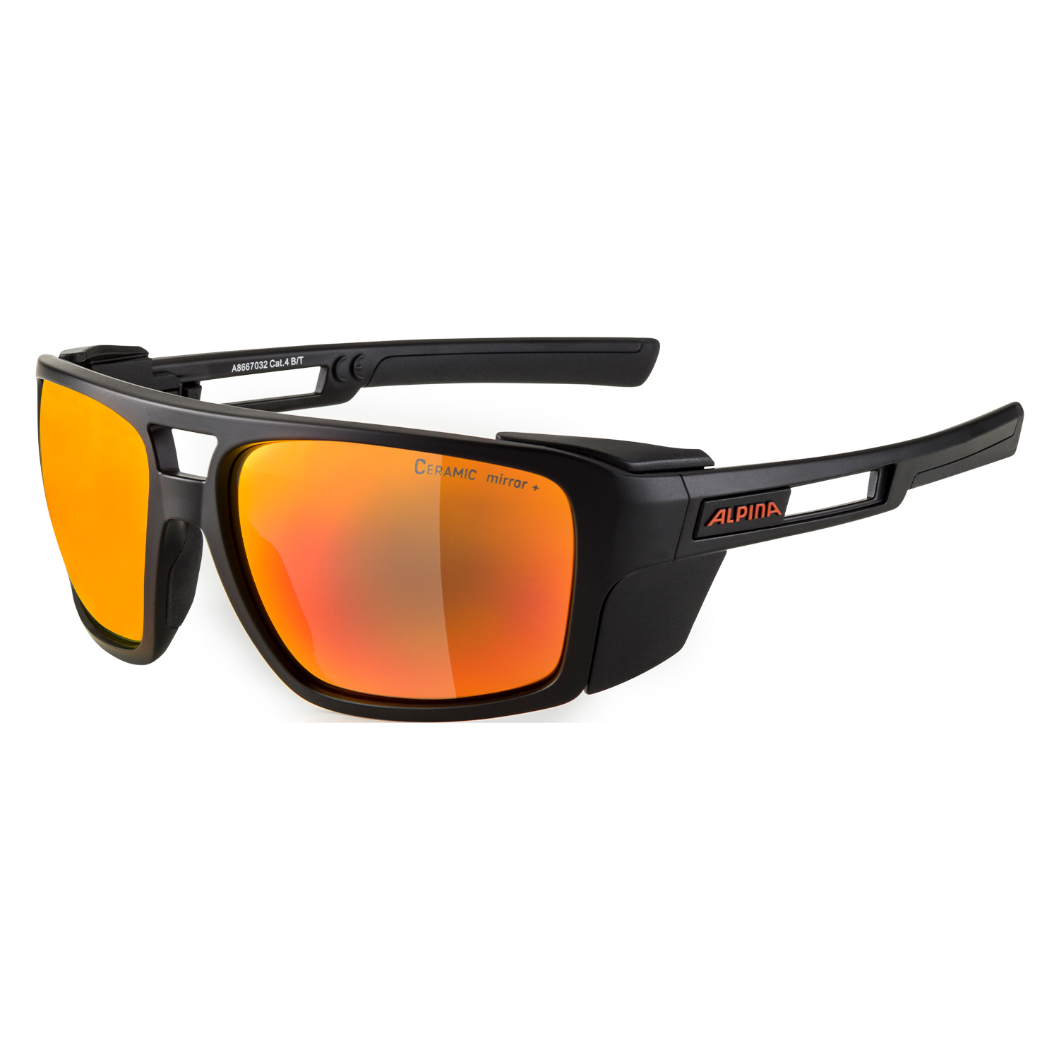Очки солнцезащитные ALPINA Skywalsh Black Matt/Red Mirror Cat.4, Fogstop