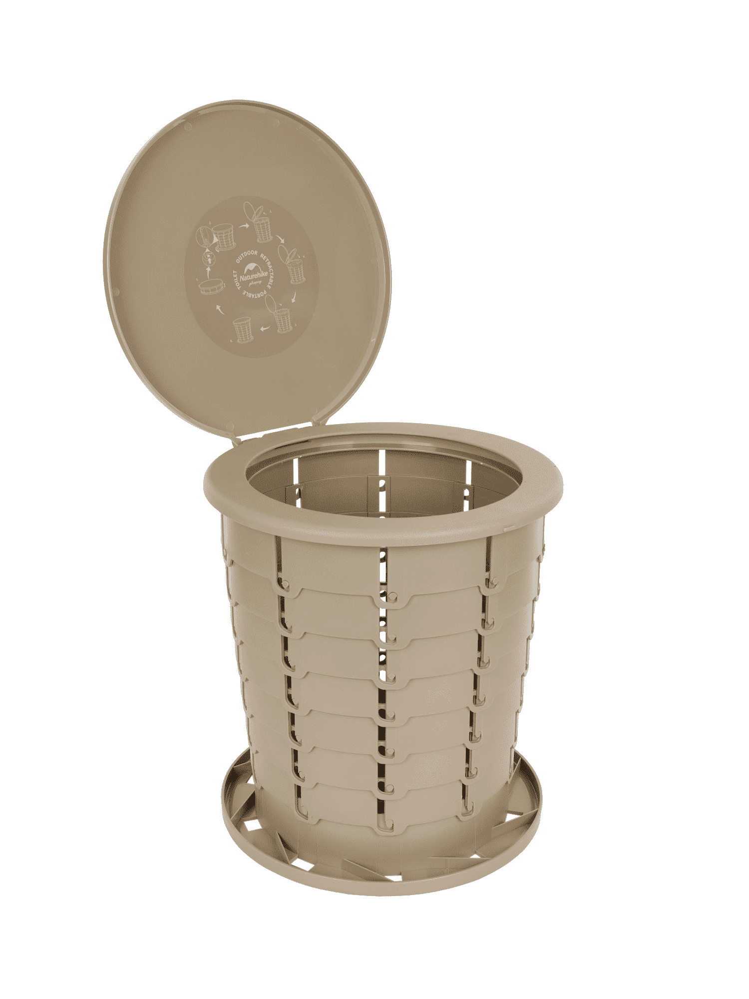 Naturehike Outdoor folding portable toilet Khaki