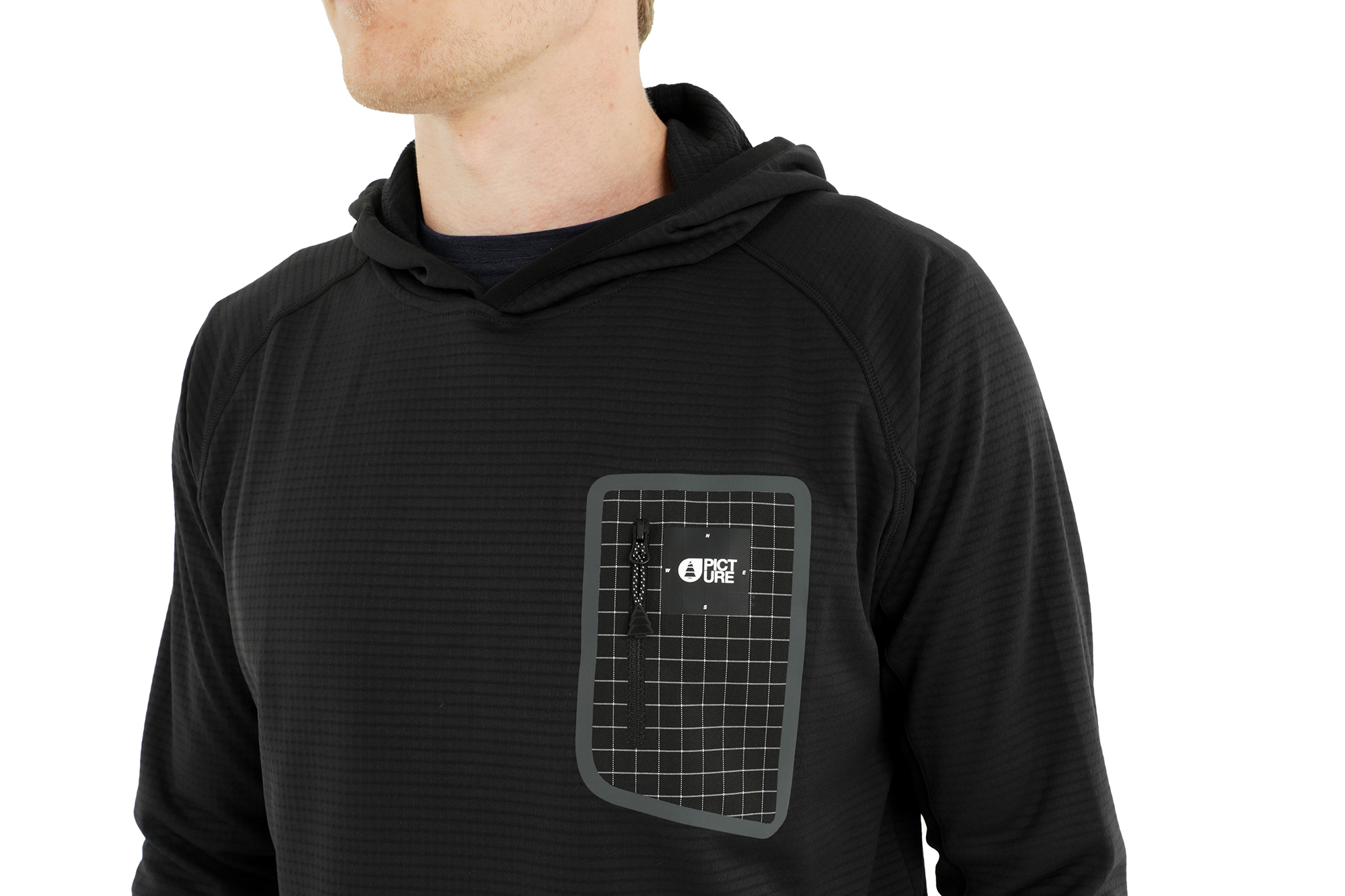 Picture Organic Bake Grid Fleece Hoodie A Black