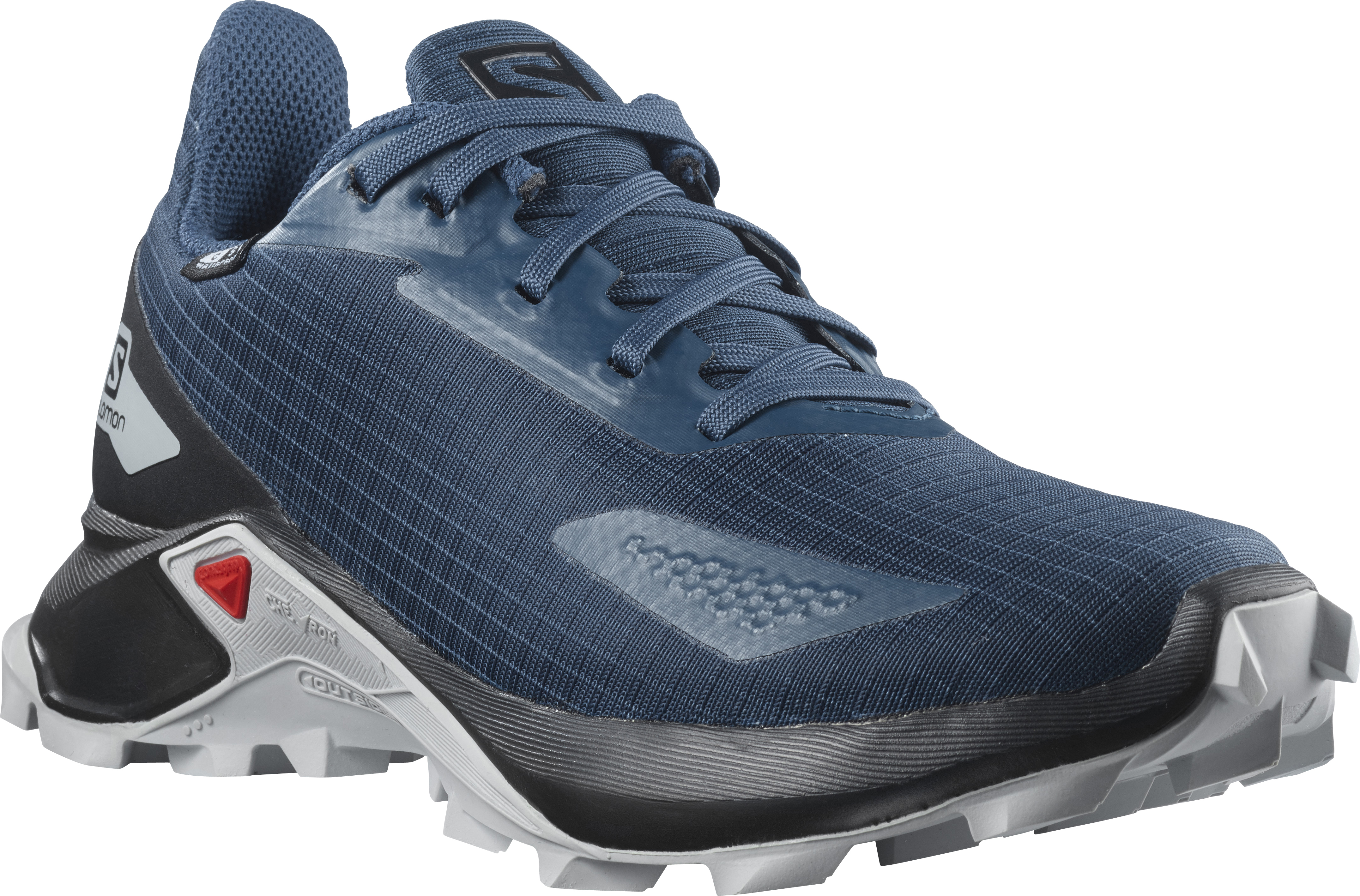 Беговые кроссовки детские SALOMON Alphacross Blast Cswp J Dark  Denim/Black/Pearl Blue - купить в КАНТе