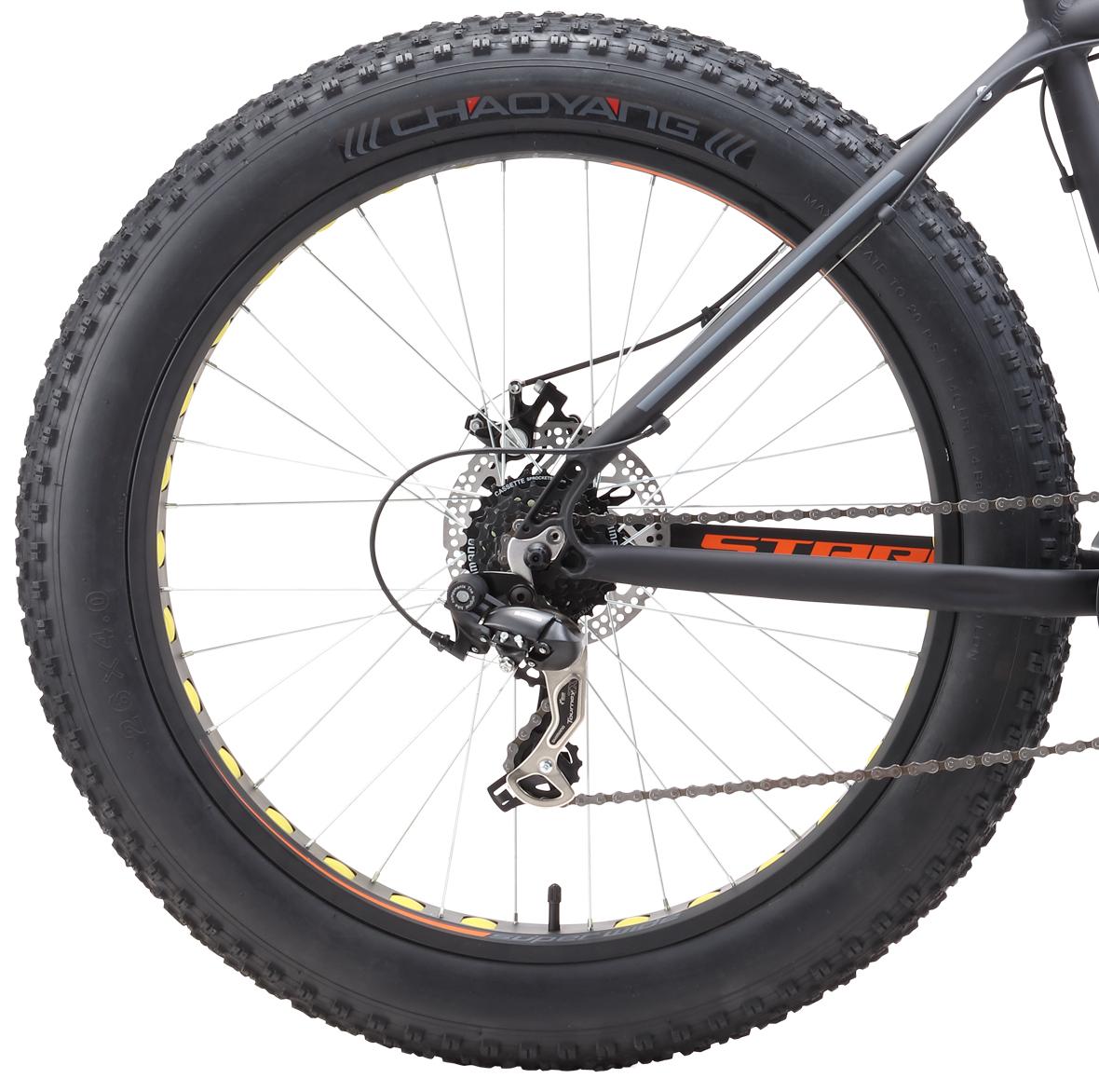 Велосипед Stark Fat 26.2 D 2019 Черный/Оранжевый/Серый
