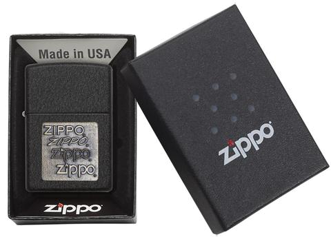 Зажигалка Zippo Classic Black Crackle чёрная-матовая