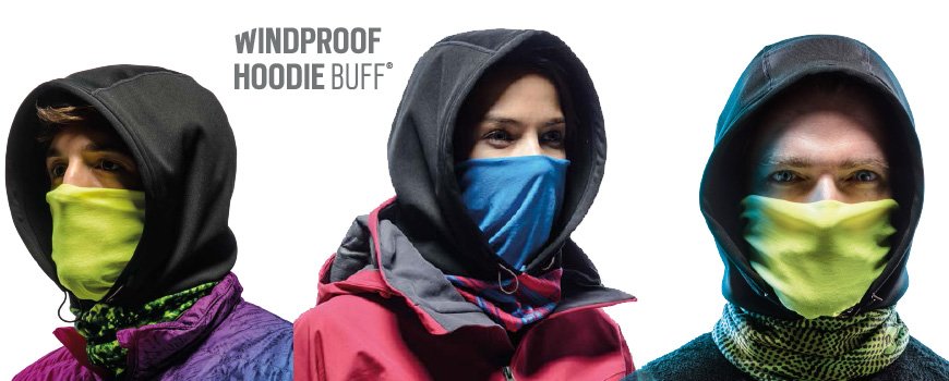 Капюшон Buff WINDPROOF HOODIE SHADING BLUE