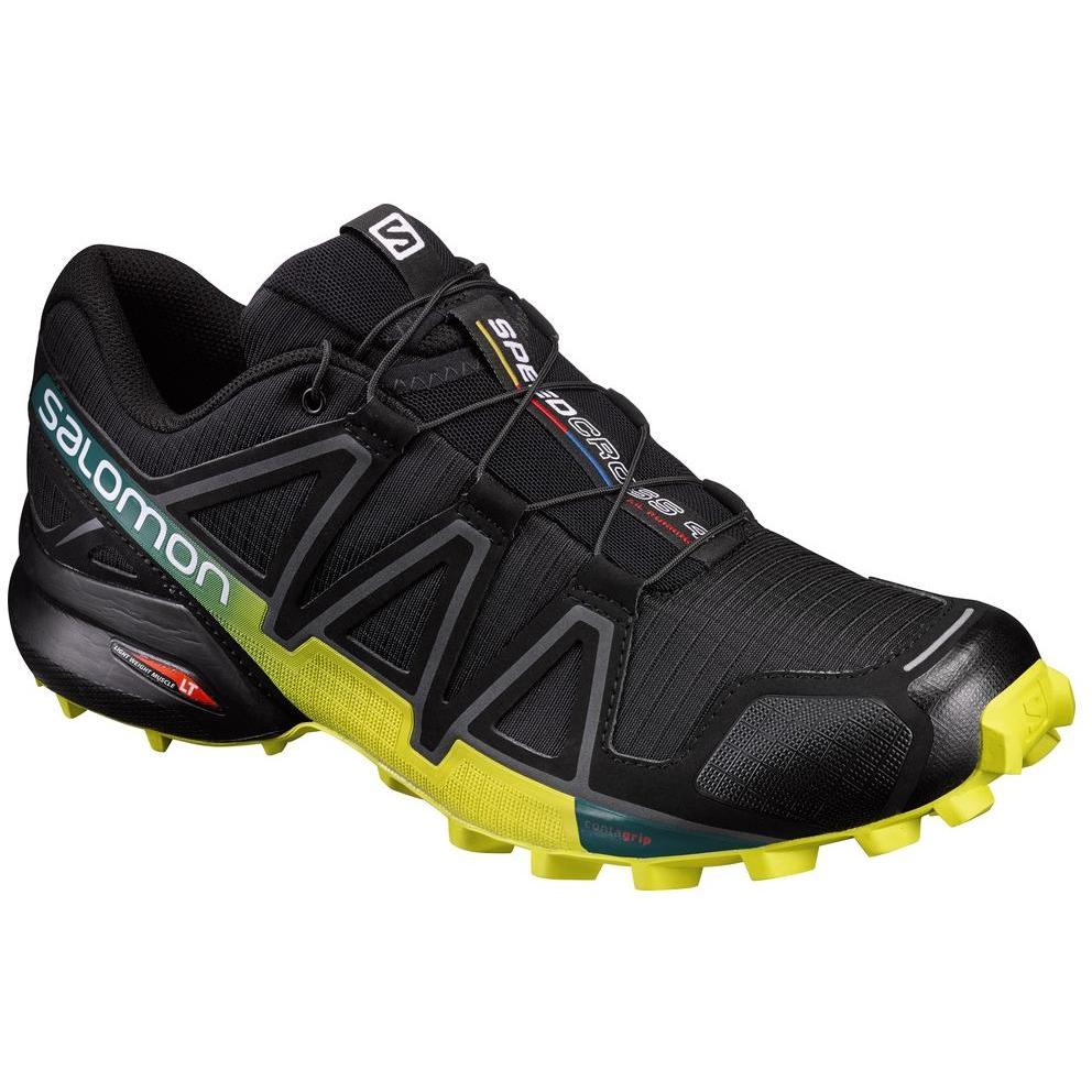 Беговые Кроссовки Для Xc Salomon 2018 Speedcross 4 Black/ever/sulphur Spring