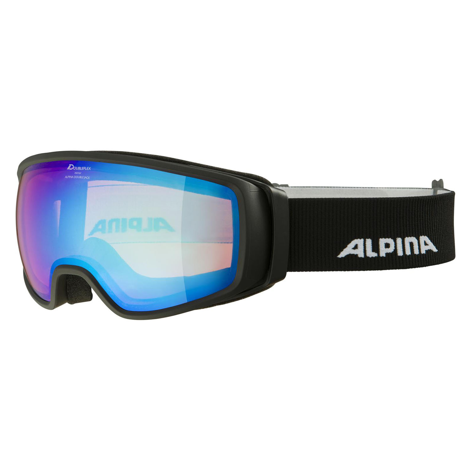 Очки горнолыжные ALPINA Double Jack Q-Lite Black Matt/Q-Lite Blue Sph.S2