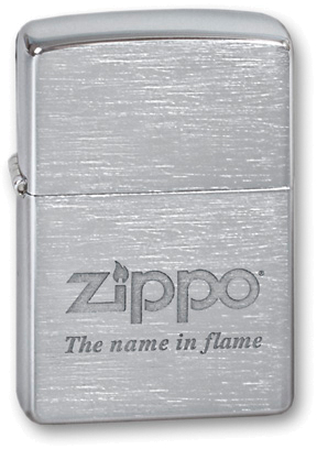 Зажигалка Zippo Name In Flame Brushed Chrome серебристая