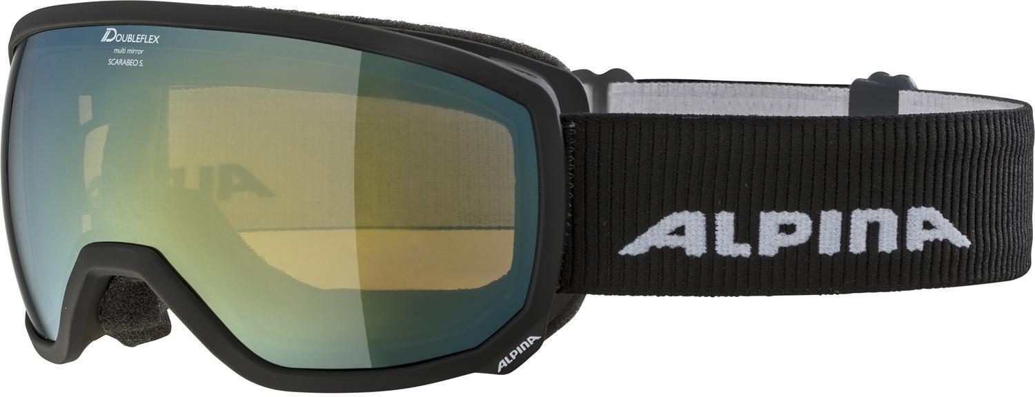 Очки горнолыжные Alpina 2020-21 Scarabeo S HM Black Matt/Gold sph.