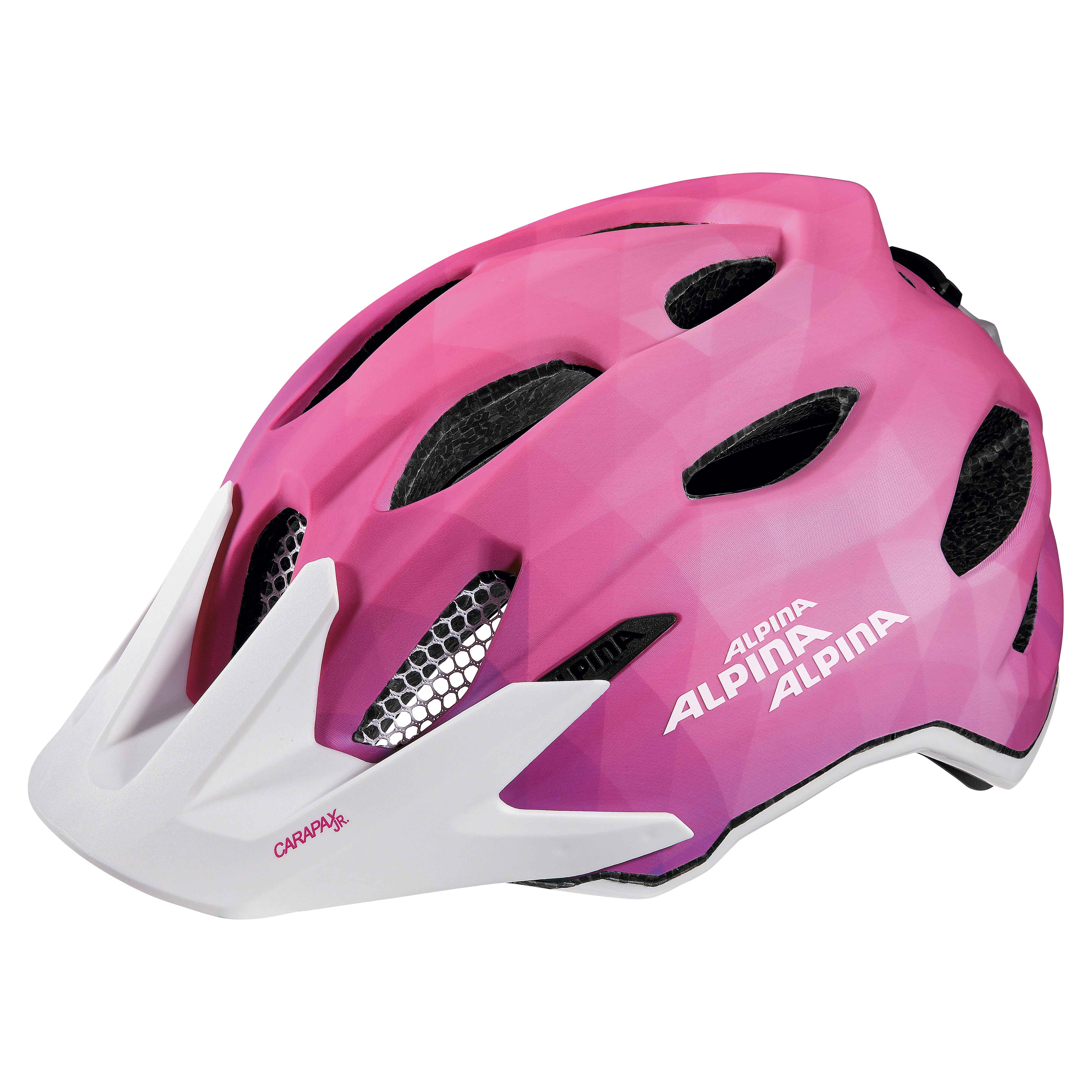 Велошлем Alpina 2018 Carapax Jr. Flash Pink-White
