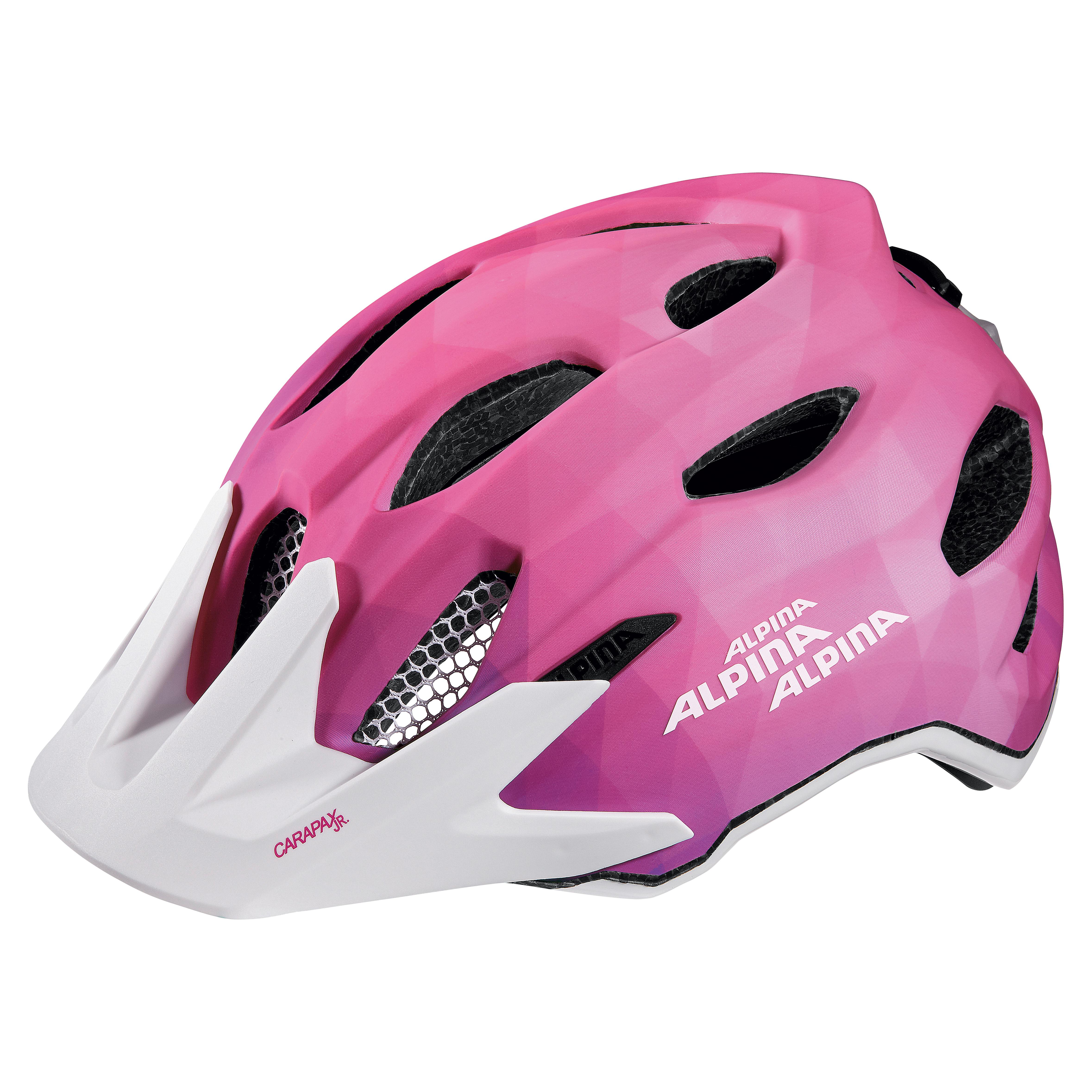 Велошлем Alpina 2018 Carapax Jr. Flash Pink-White