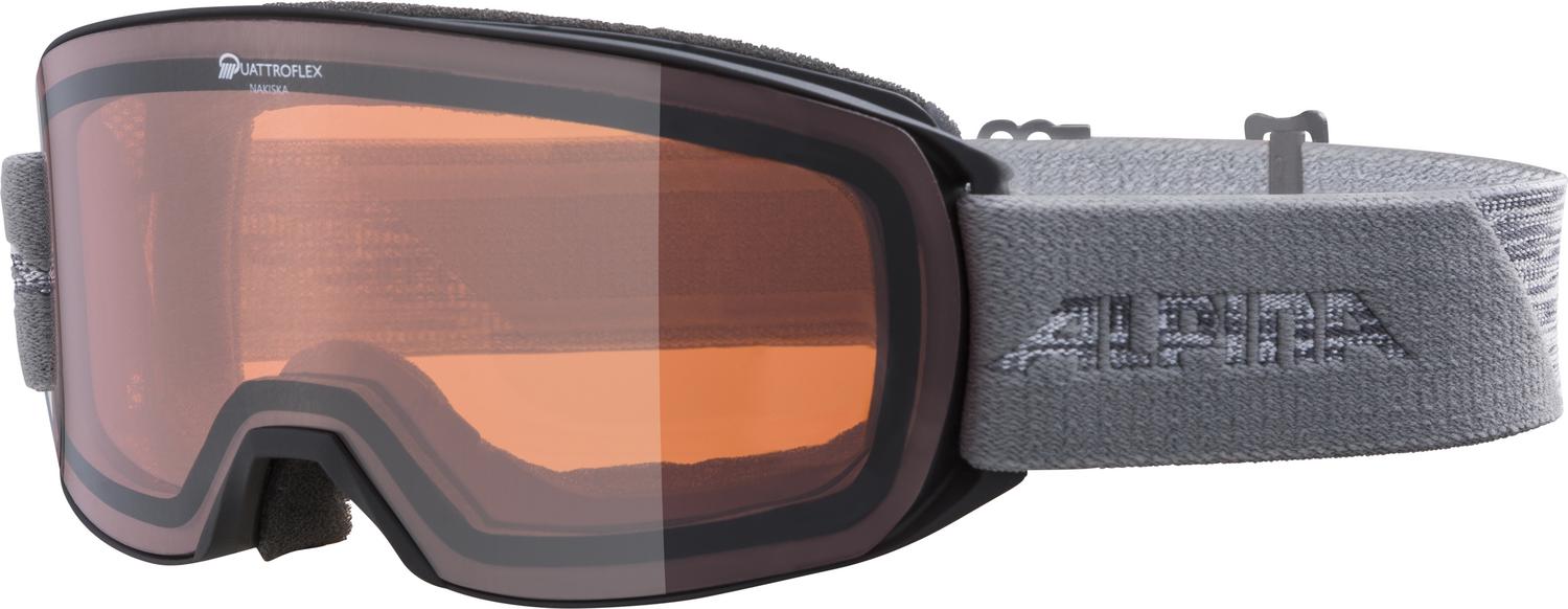 Очки горнолыжные Alpina 2020-21 NAKISKA black-grey QH