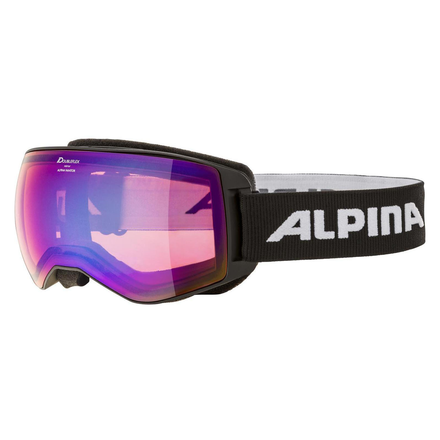 Очки горнолыжные ALPINA Naator Q-Lite Black Matt/Q-Lite Blue Sph. S2