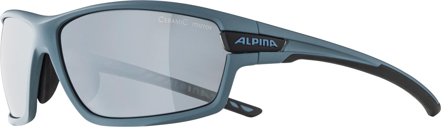 Очки солнцезащитные ALPINA Tri-Scray 2.0 Dirt-Blue Matt black mirror Cat. 3 / clear Cat. 0 / orange mirror Cat. 2