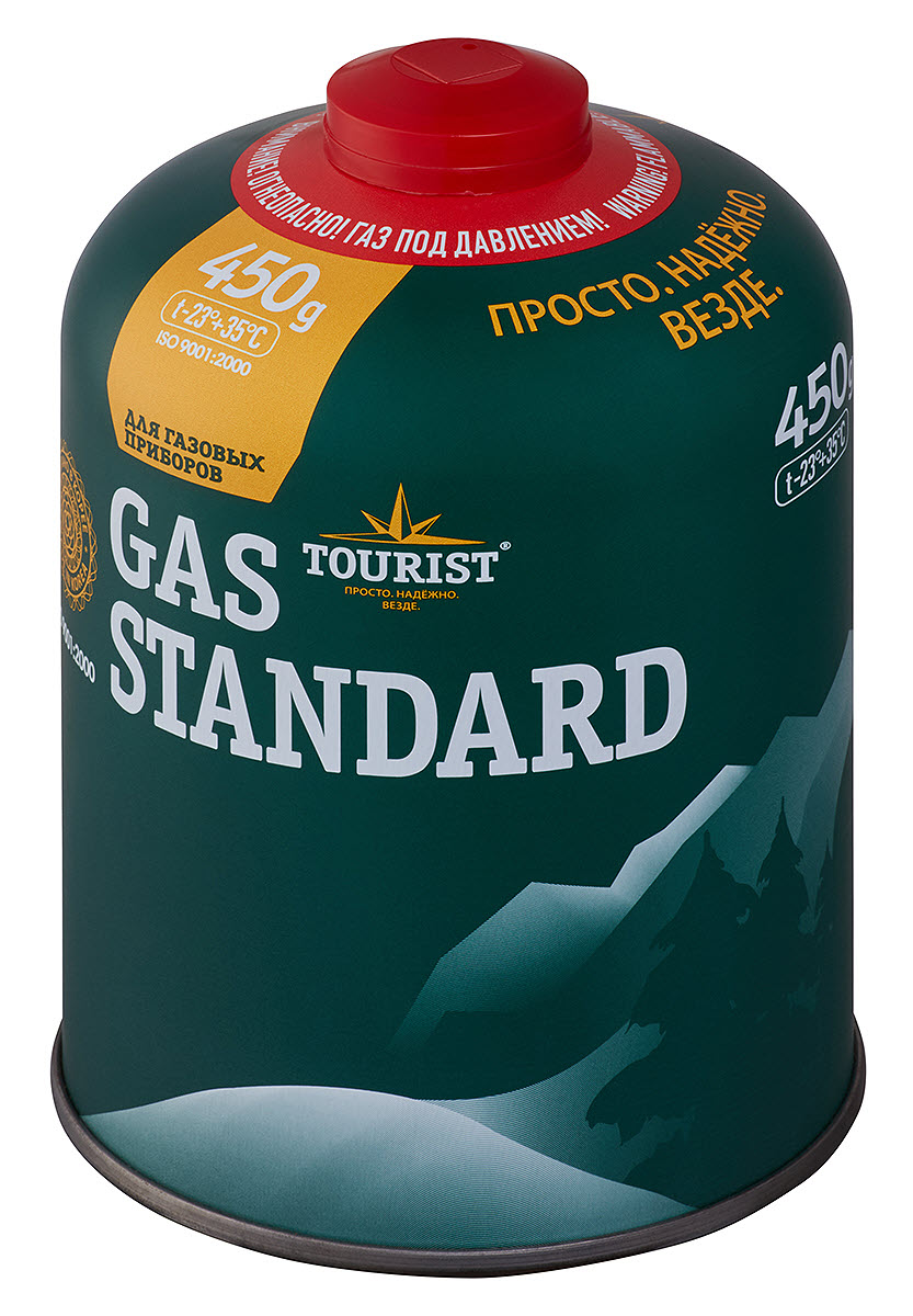 Баллон газовый Tourist Gas Standard (TBR-450) для портативных приборов - резьбовой
