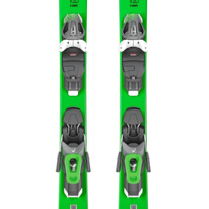Горные лыжи с креплениями HEAD 2018-19 V-Shape V10 SW LYT PR+PR 11 GW BRAKE 90 [G] black/green