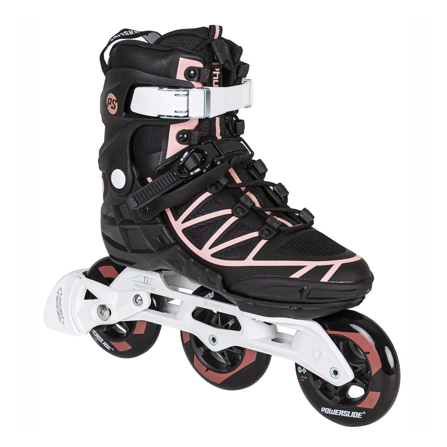 Роликовые коньки Powerslide Phuzion Argon 100 White/Coral