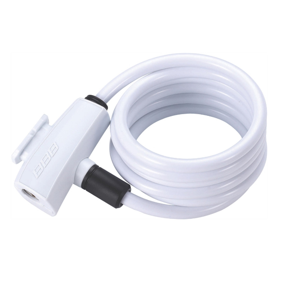 Замок Велосипедный Bbb Quicksafe 8Mm X 1500Mm Coil Cable White Белый