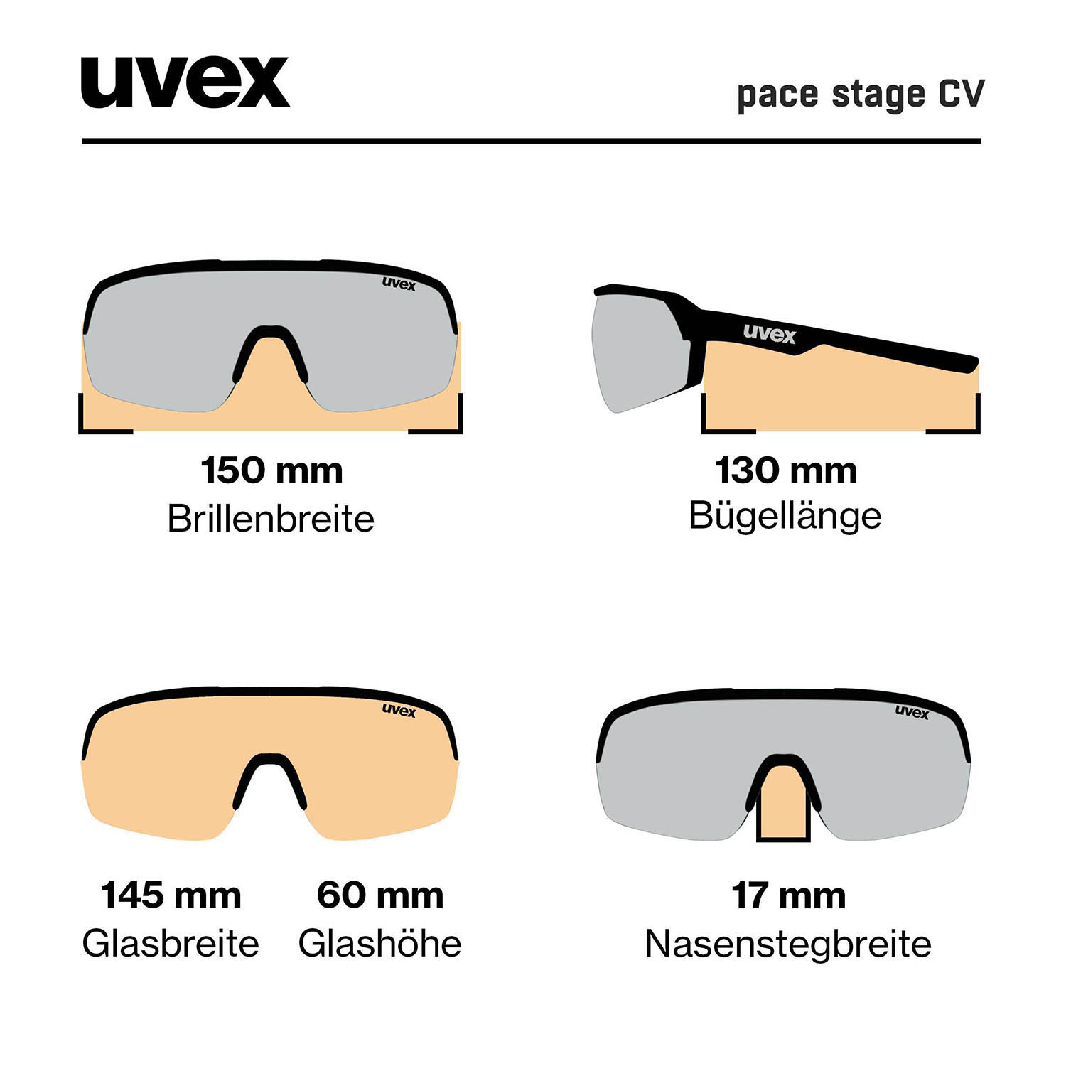 Очки солнцезащитные UVEX Pace Stage CV White/Gold