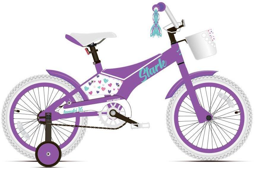 Велосипед Stark Tanuki 16 2020 фиолетовый/бирюзовый