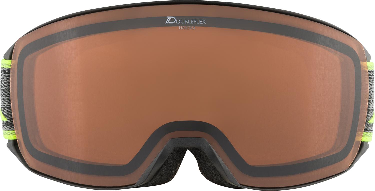 Очки горнолыжные Alpina 2021-22 Nakiska Black-Neon/Orange S2