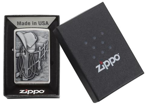 Зажигалка Zippo Classic Brushed Chrome серебристая-матовая