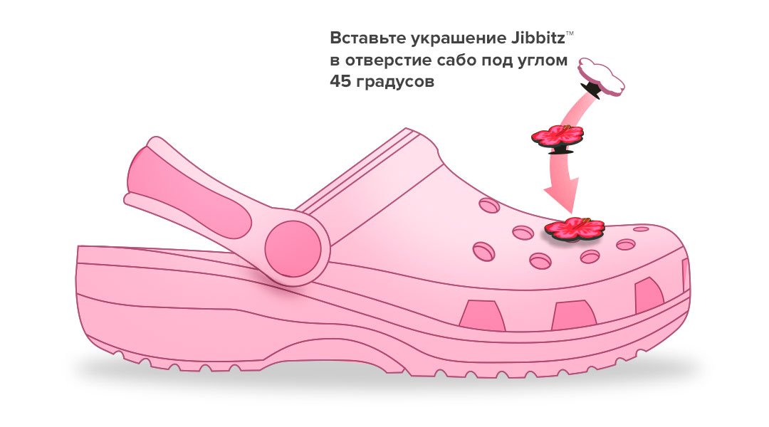 Украшение для обуви Crocs Lipstick