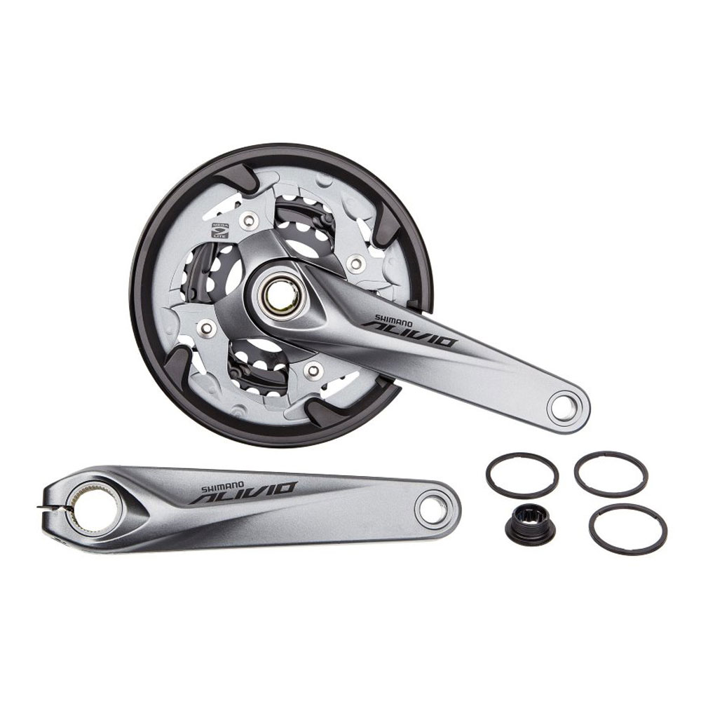 Система Шатунов Shimano 2018 Alivio, M4050, 9Ск., 175Мм, Ин.вал, Защита, 40/30/22T