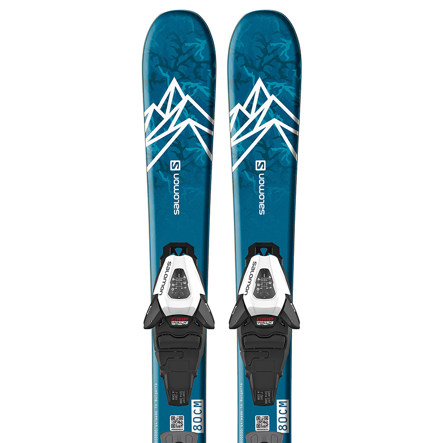 Горные лыжи с креплениями SALOMON 2020-21 E QST MAX Jr XS + C5 GW Black/White J75