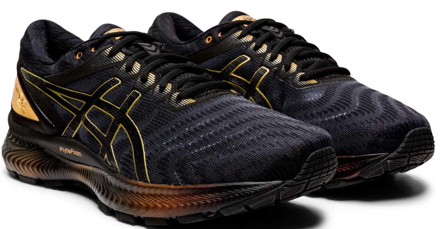 Кроссовки Asics Gel-nimbus 22 platinum Black/ Pure gold