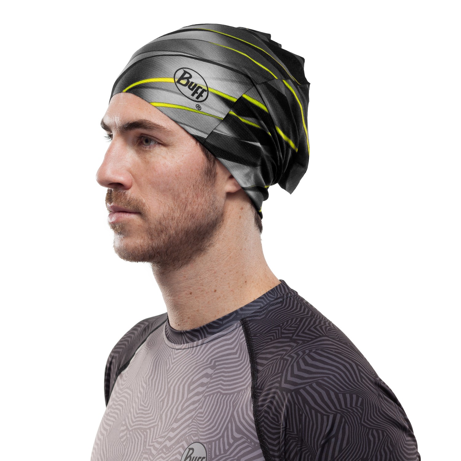 Повязка Buff CoolNet® UV+ Multifunctional Headband Focus Grey