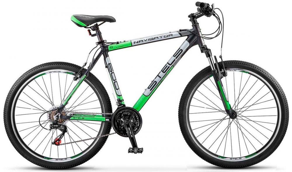 Велосипед Stels Navigator 600 V 26 V030 2020 Черный/Зеленый