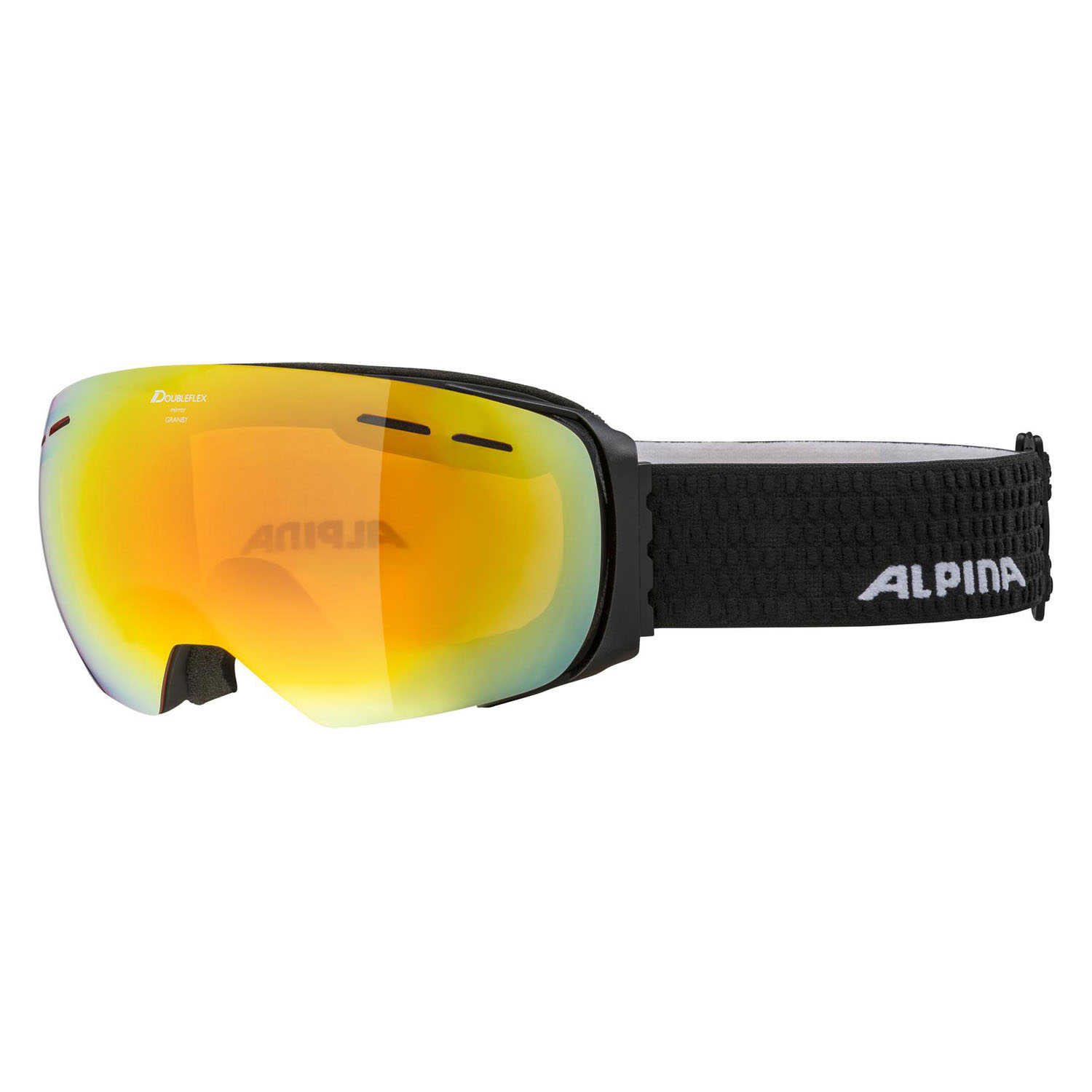 Очки горнолыжные ALPINA Granby Q-Lite Black Matt/Q-Lite Red Sph. S2