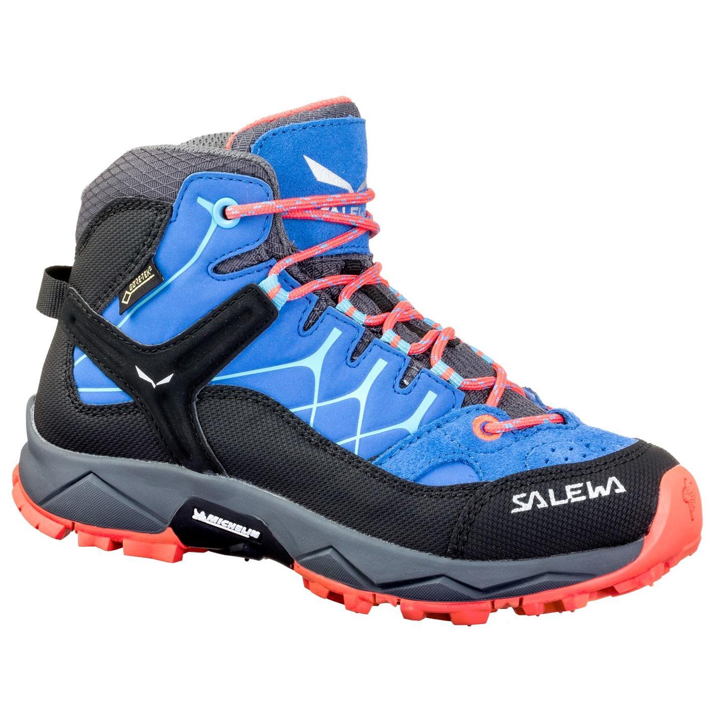 

Ботинки Для Хайкинга (Высокие) Salewa 2018 Jr Alp Trainer Mid Gtx Royal Blue/hot Coral