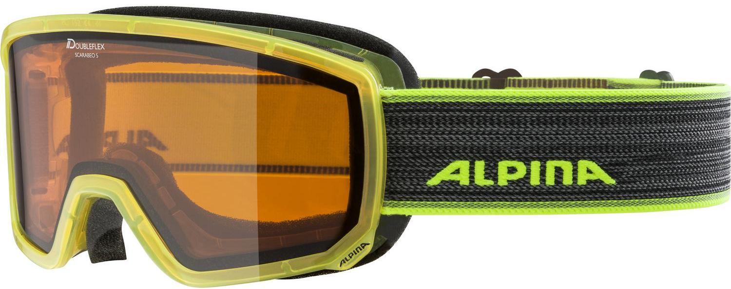Очки горнолыжные Alpina 2018-19 Scarabeo S DH Yellow Transluzent