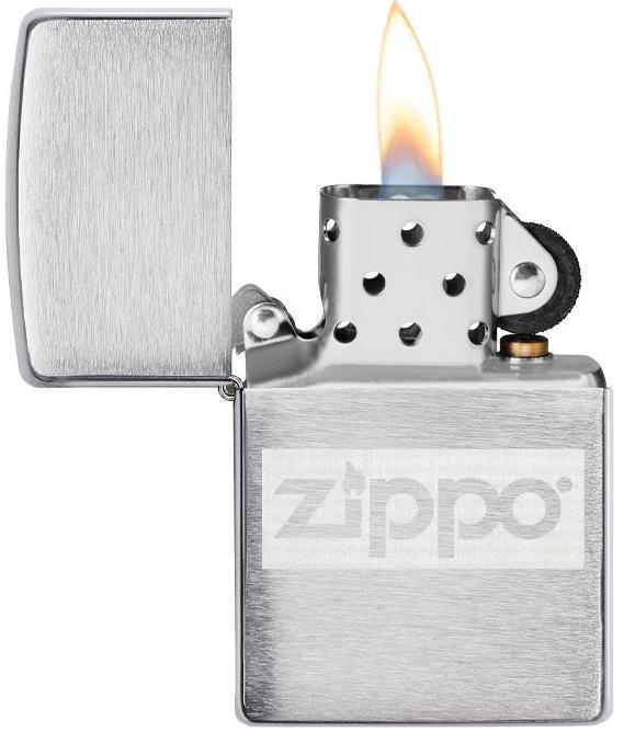 Подарочный набор Zippo фляжка 89 мл и зажигалка в коробке с подвесом серебристая