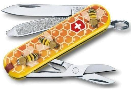 Нож Victorinox Classic LE2017 &quot;Honey Bee&quot; (0.6223.L1702) 58мм 7функций