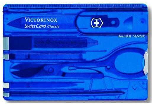 Мультиинструмент Victorinox SwissCard Classic (0.7122.T2) синий полупрозрачный