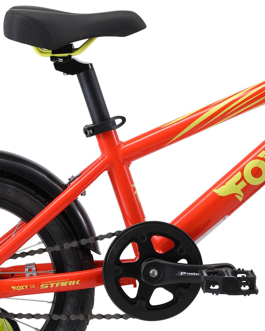 Велосипед Stark Foxy 14 2021 оранжевый/зелёный