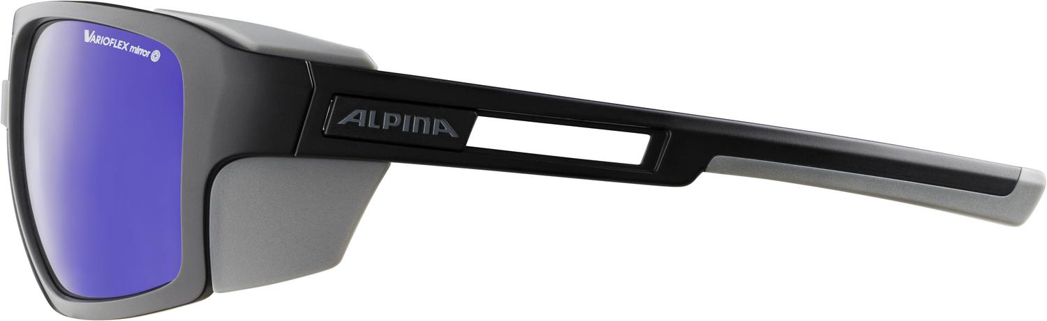 Очки солнцезащитные Alpina 2022 Skywalsh V Black-Grey Matt Varioflex blue mirror Cat. 1-4 fogstop hydrophobic