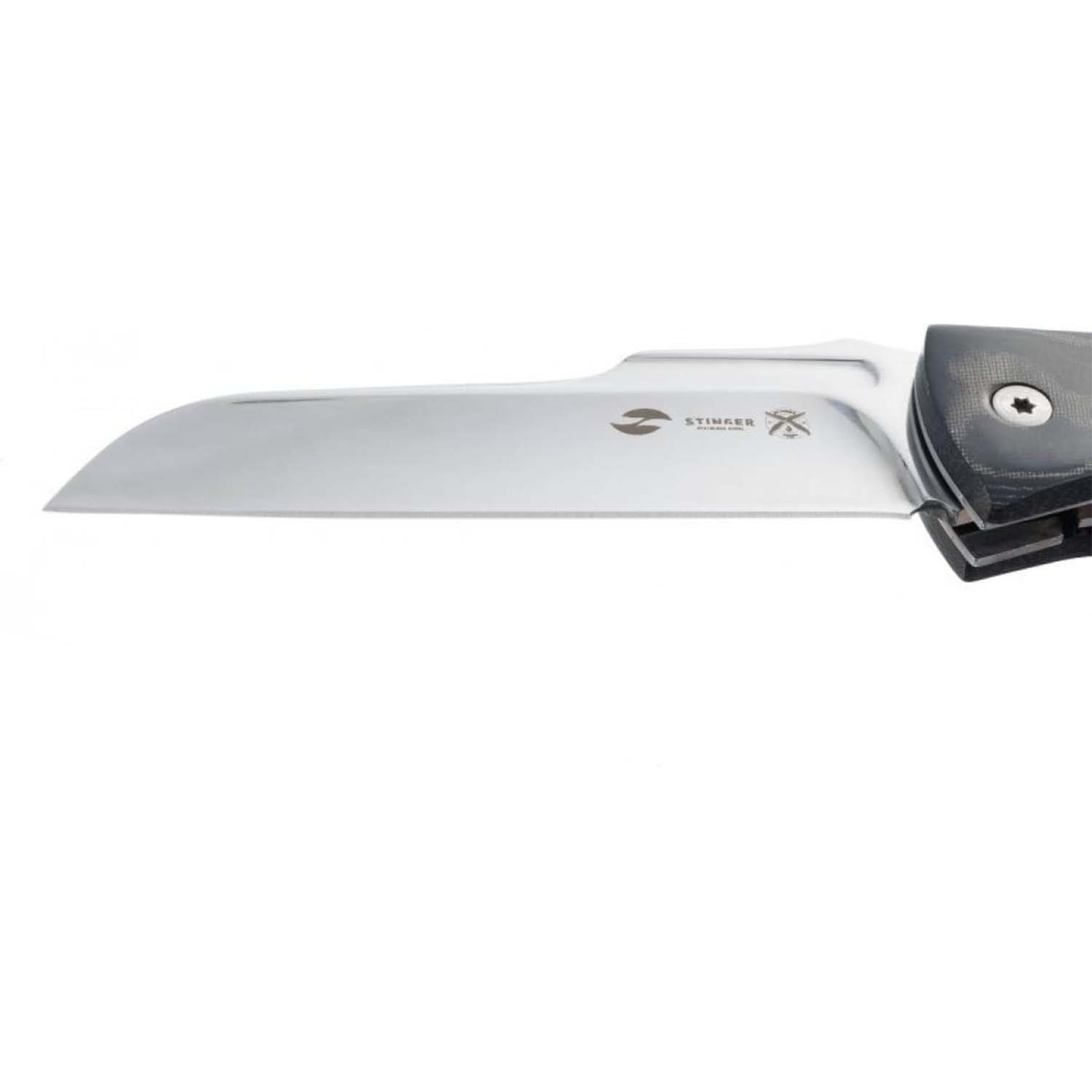 Нож Stinger Knives 105 мм рукоять стеклопластик G10/древесина зебрано Серебристый