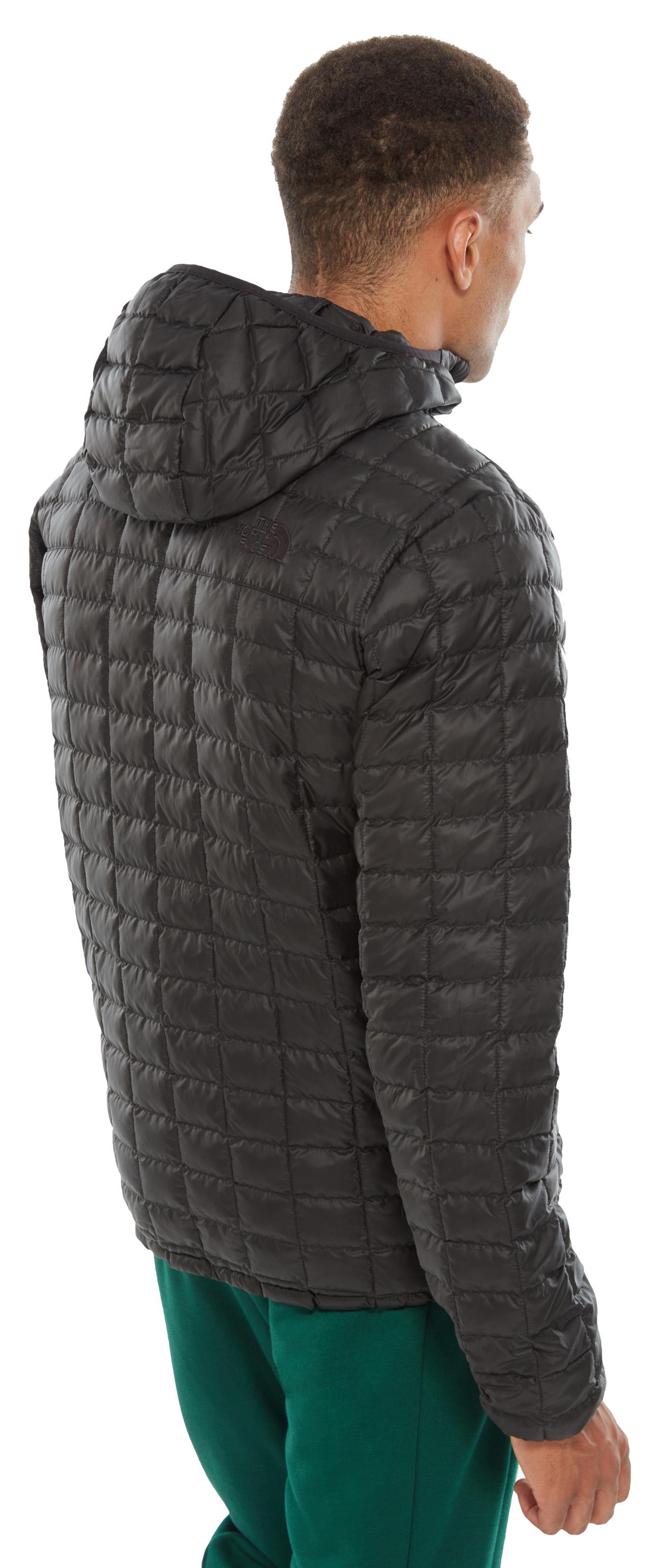 the north face thermoball eco jacket with hood in black