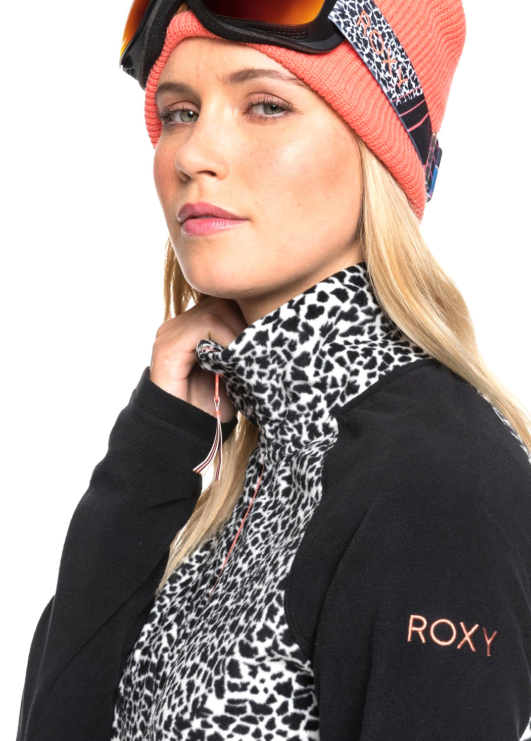 Флис сноубордический Roxy 2020-21 Cascade True black pop animal