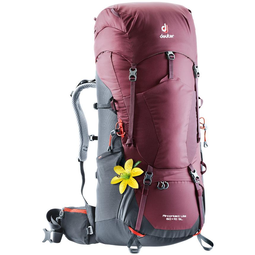 Рюкзак Deuter 2018 Aircontact Lite 60 + 10 Sl Maron-Graphite