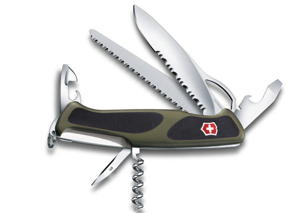 Нож Victorinox RangerGrip 179 (0.9563.MWC4) 130мм 12функций зеленый/черный