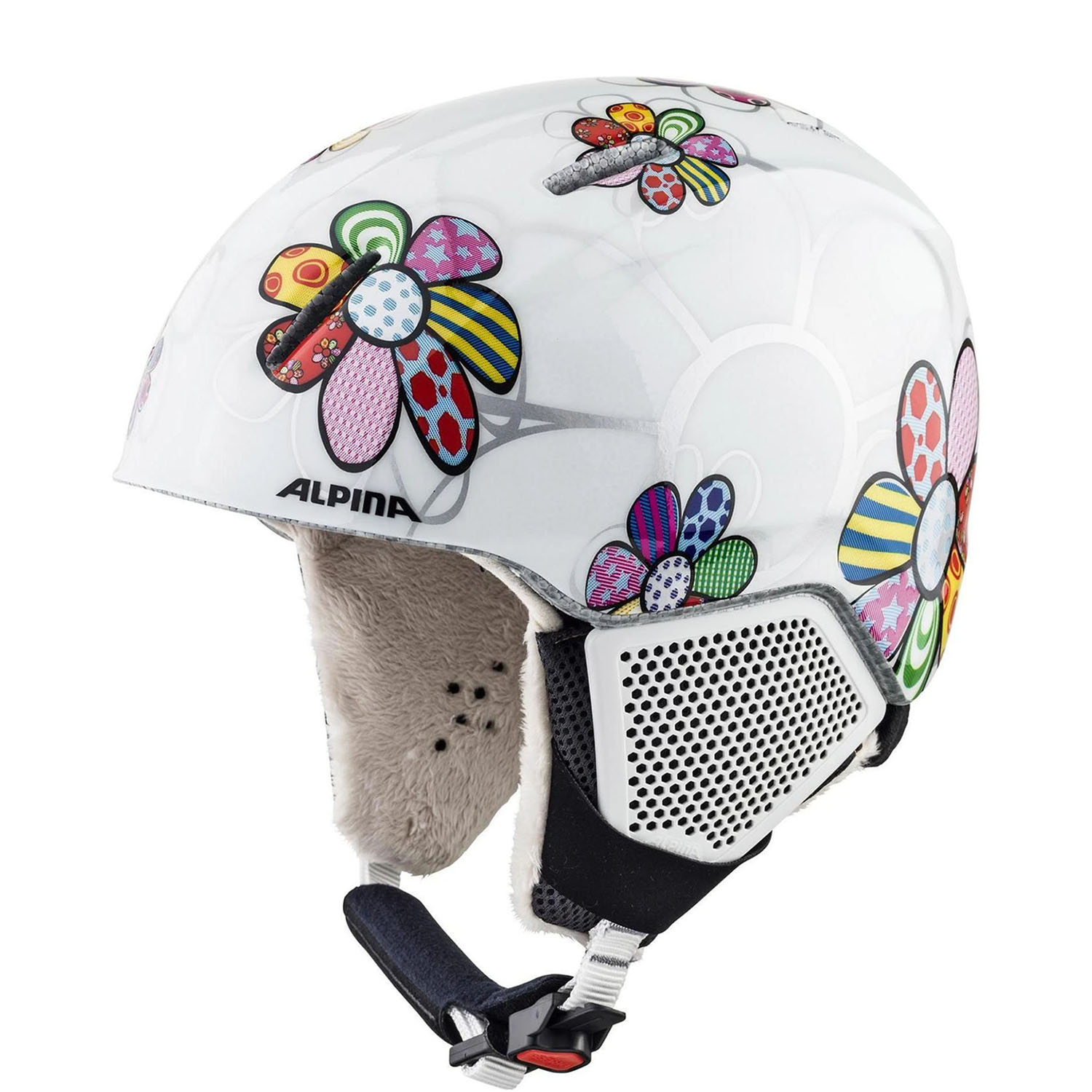 Шлем детский ALPINA Carat Lx Patchwork Flower Gloss